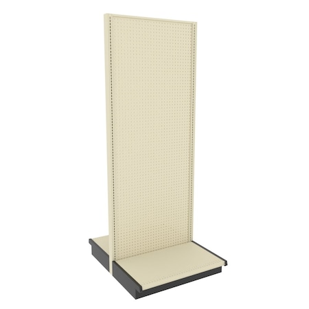 Lozier Gondola Island Display Starter, Platinum Off-White, 36W x 96H x 22D P392V-ST